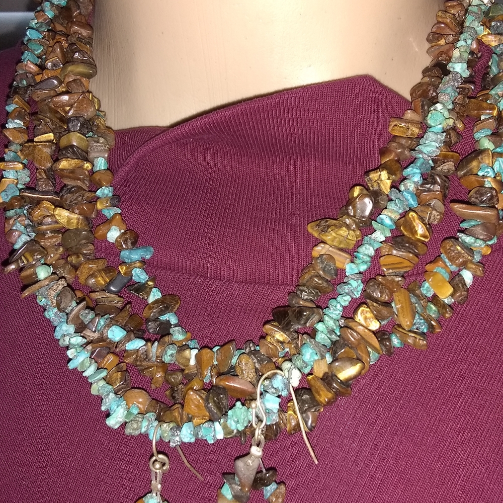 Wonderful!/ Tigers Eye Multiple String Necklace - image 6